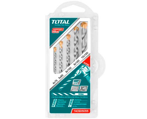 5 Pcs Masonry Drill Bits Set
