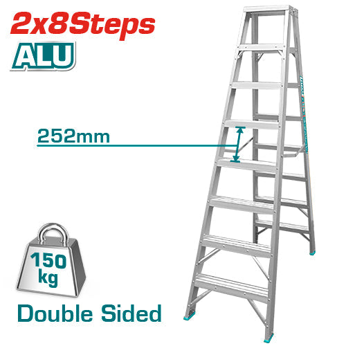 LADDER 2X8 DBL SIDED ALU TTOOLS