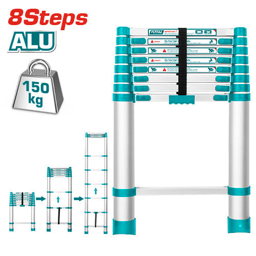LADDER 8STEP TELESCOLIC ALU TTOOLS