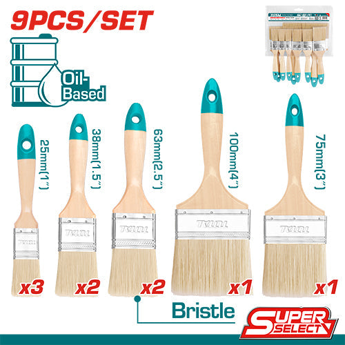 9 Pcs Paint Brush Set