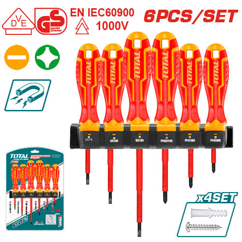 6 Pcs Insulated Screwdriver Set